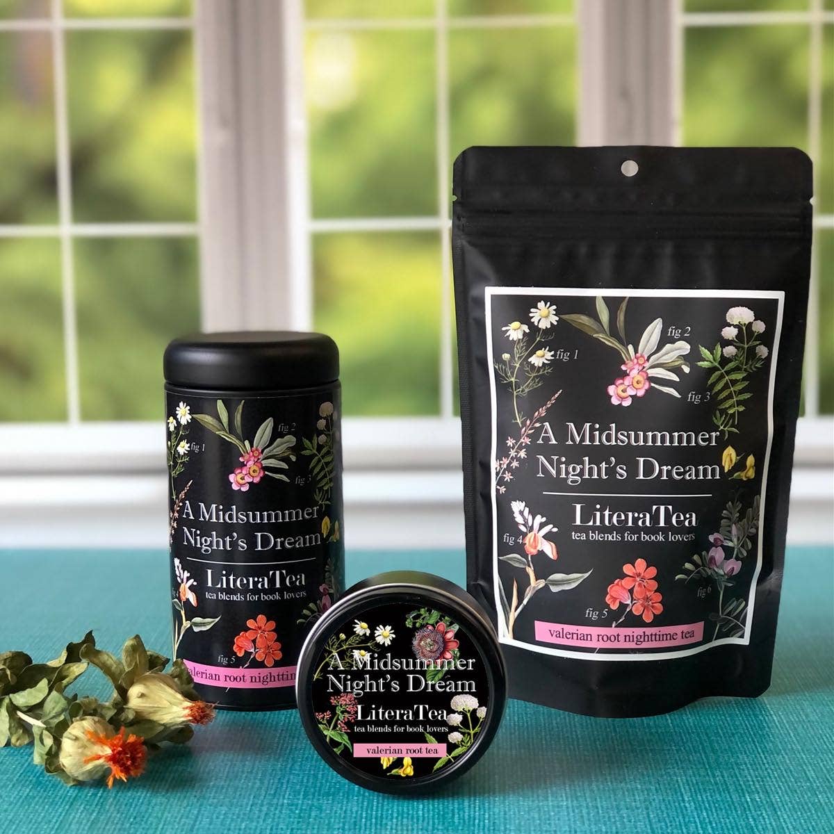 Fly Paper Products - A Midsummer Night's Dream Specialty Nighttime Tea: 12 Tea Bags in Tin Canister