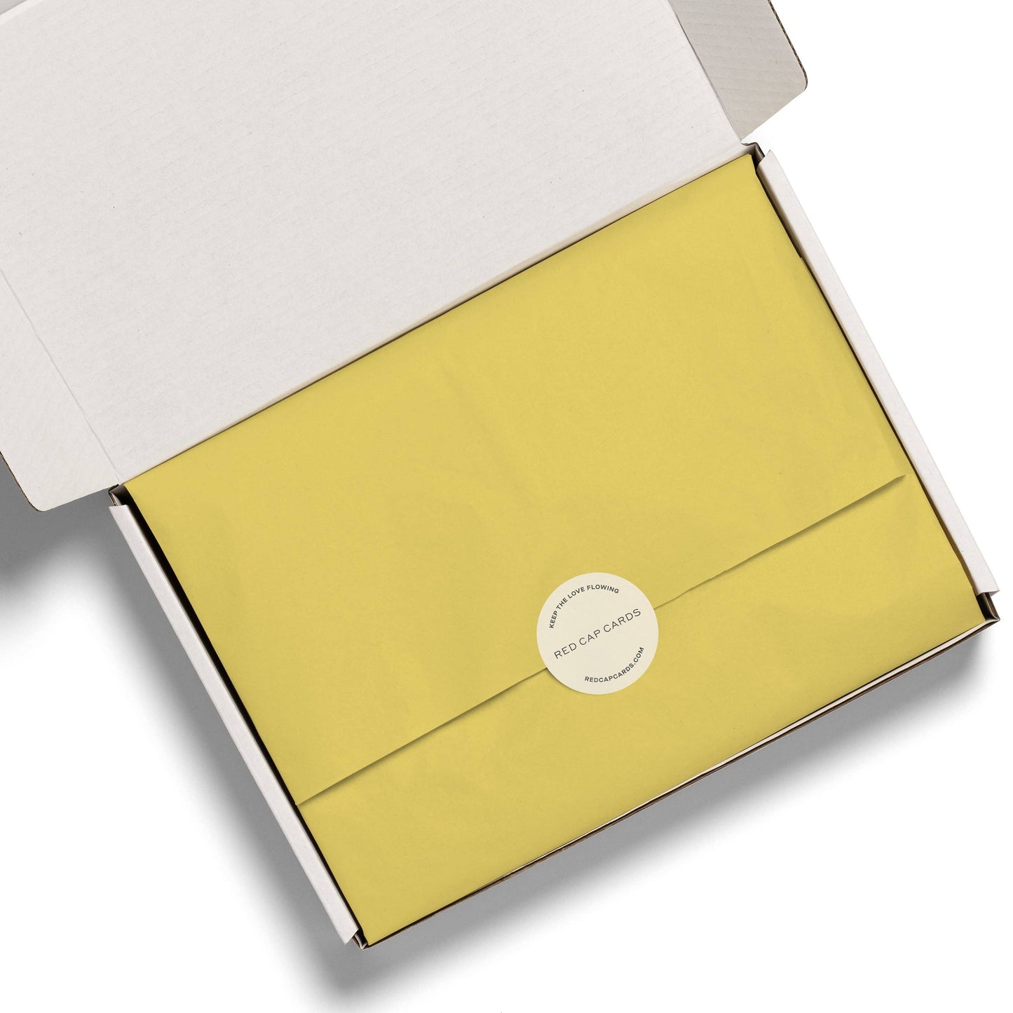 Red Cap Cards - Butter Yellow tissue paper: 8 Sheets