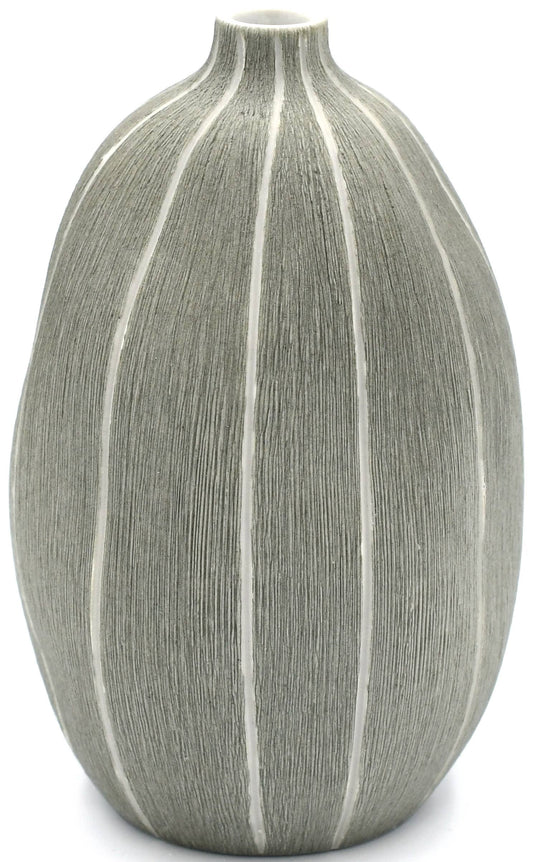 Art Floral Trading LLC - 1414GREY17 GUGU SAG L - GREY 17 Porcelain bud vase