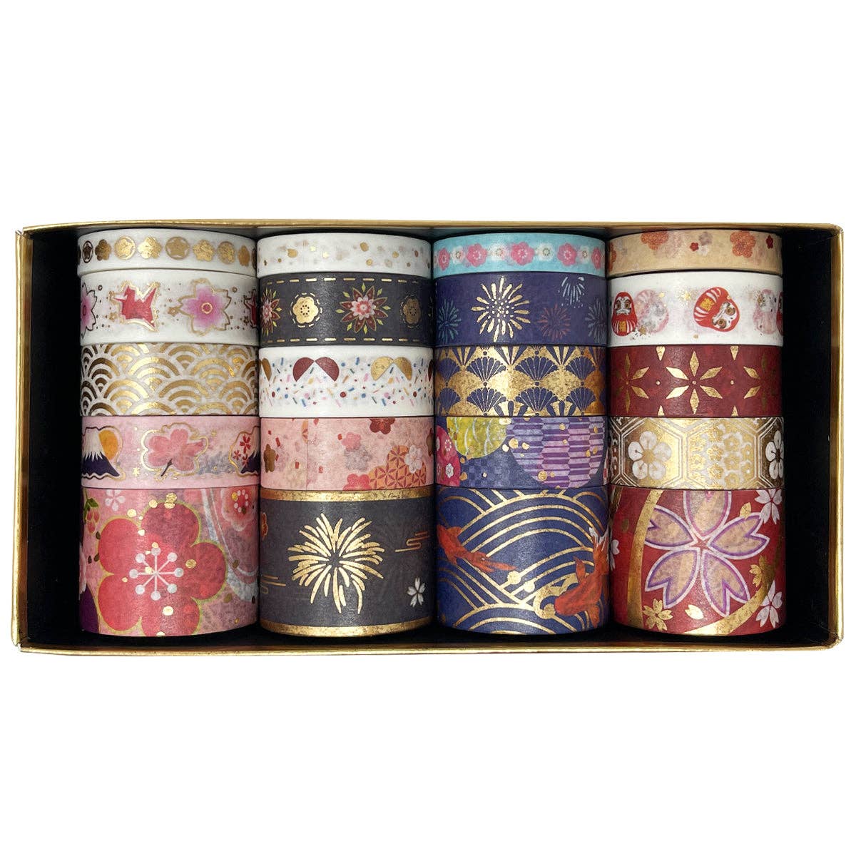 Wrapables.com - Wrapables Gold Foil Washi Tape in Gift Box Set for DIY Arts: Festive Cranes