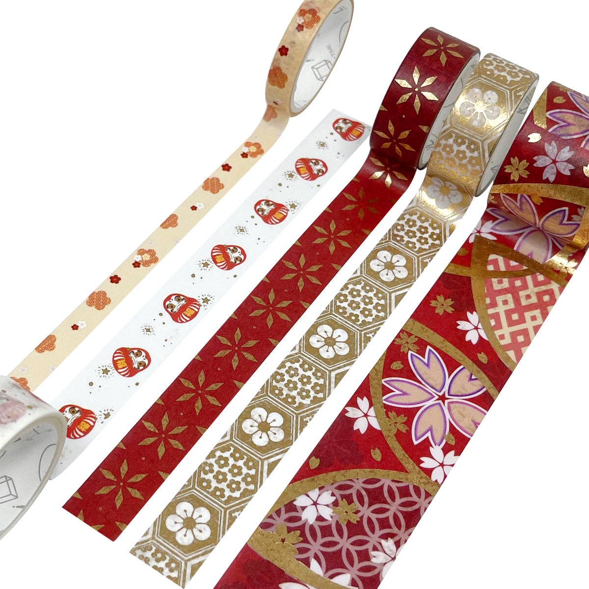 Wrapables.com - Wrapables Gold Foil Washi Tape in Gift Box Set for DIY Arts: Festive Cranes