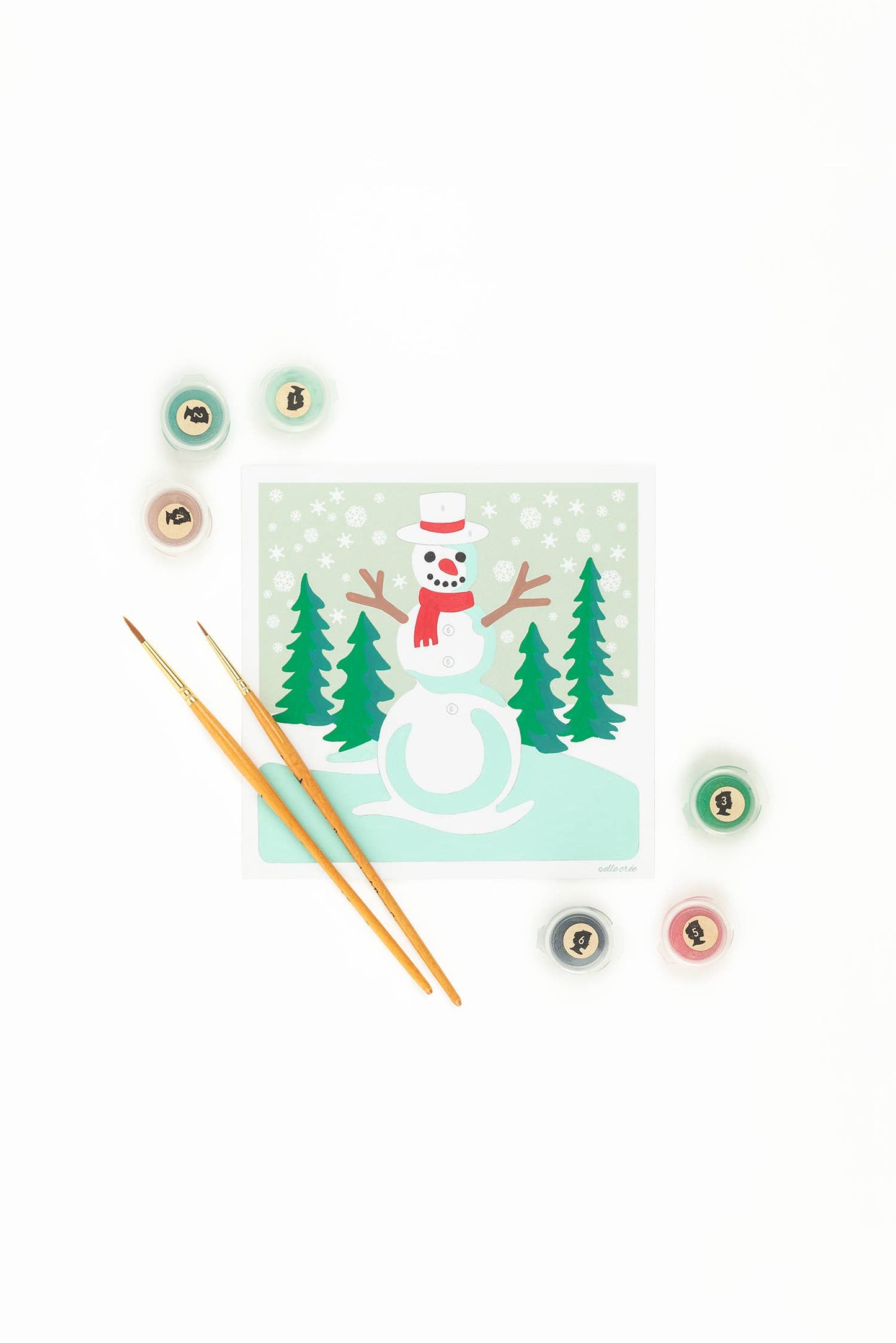 Snowman MINI Paint-by-Number Kit