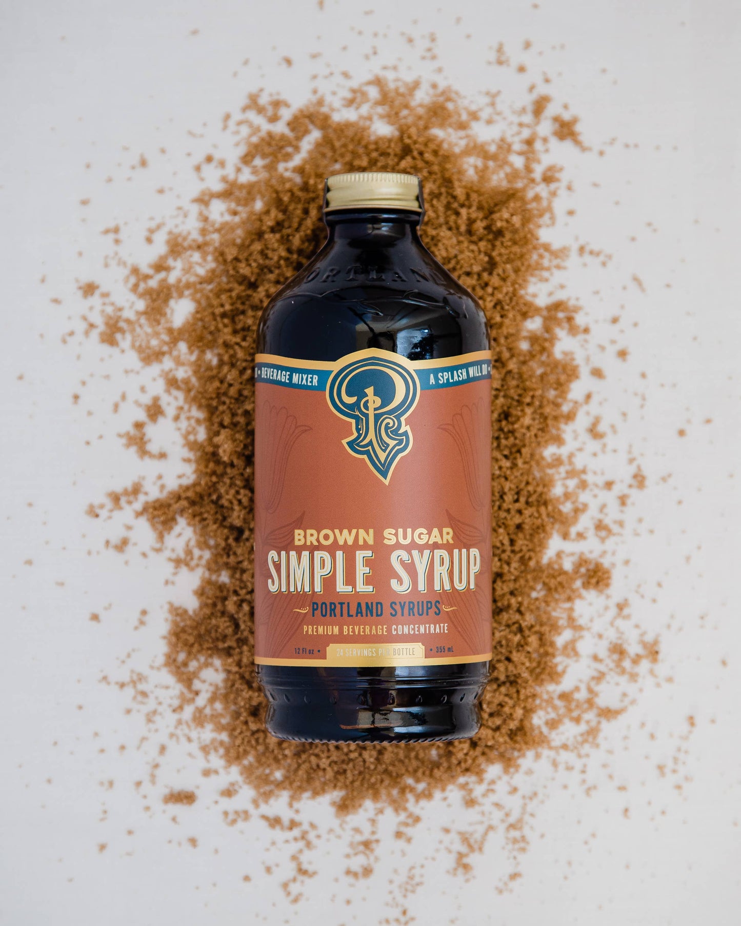 Portland Syrups - Brown Sugar Simple Syrup 12 oz - cocktail / mocktail mixer