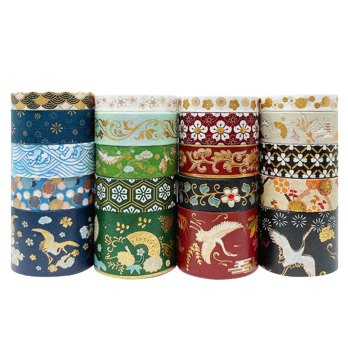 Wrapables.com - Wrapables Gold Foil Washi Tape in Gift Box Set for DIY Arts: Festive Cranes