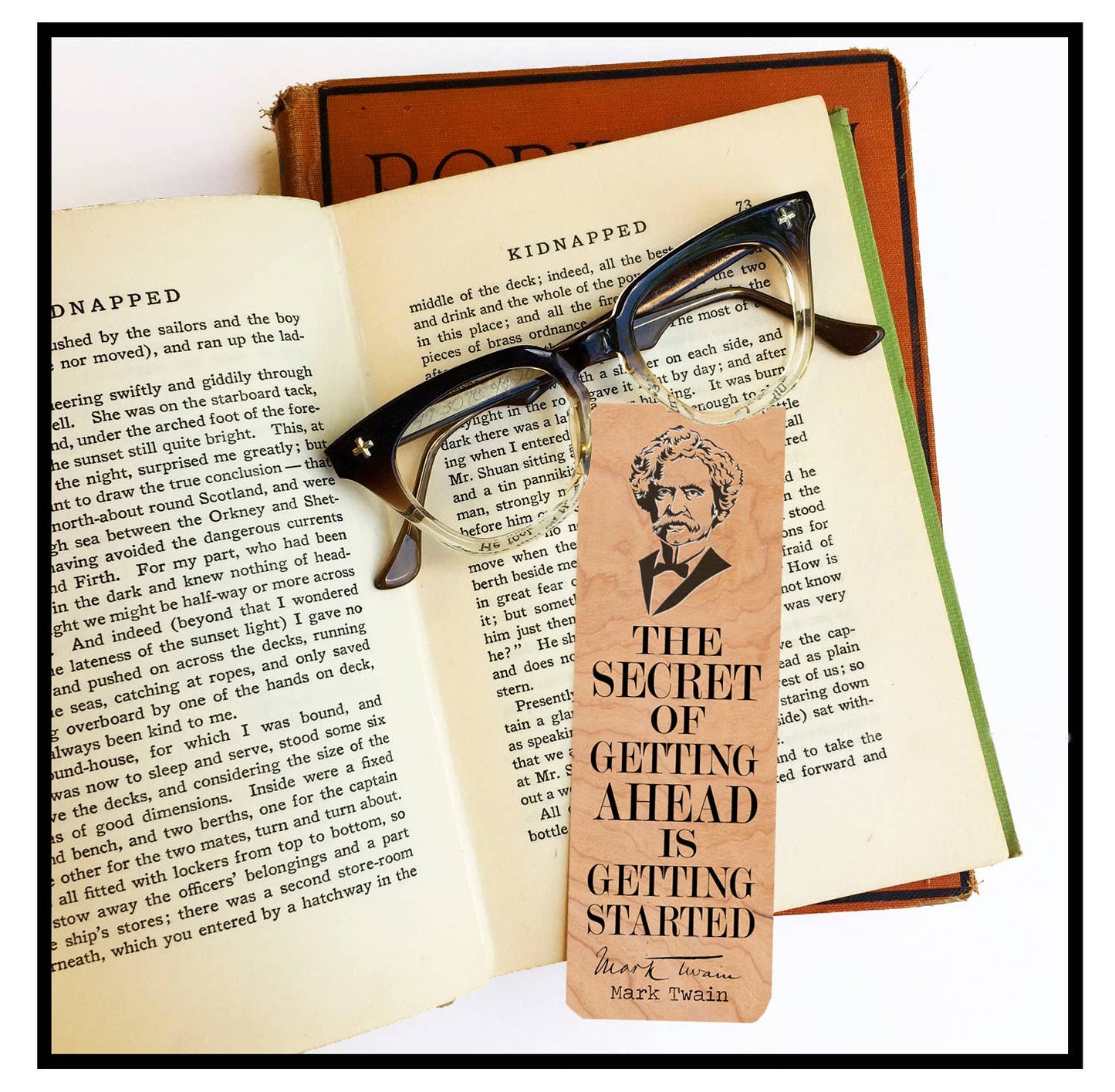 Fly Paper Products - Mark Twain "Getting ahead" Literary Bookmark