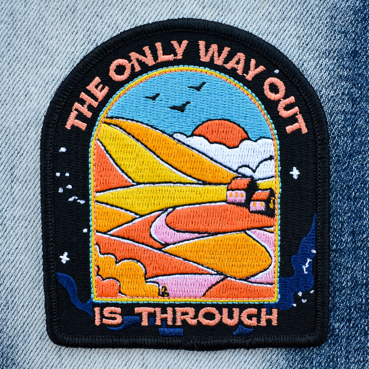 Retrograde Supply Co. - The Only Way Out Is Through (Iron-On Patch)