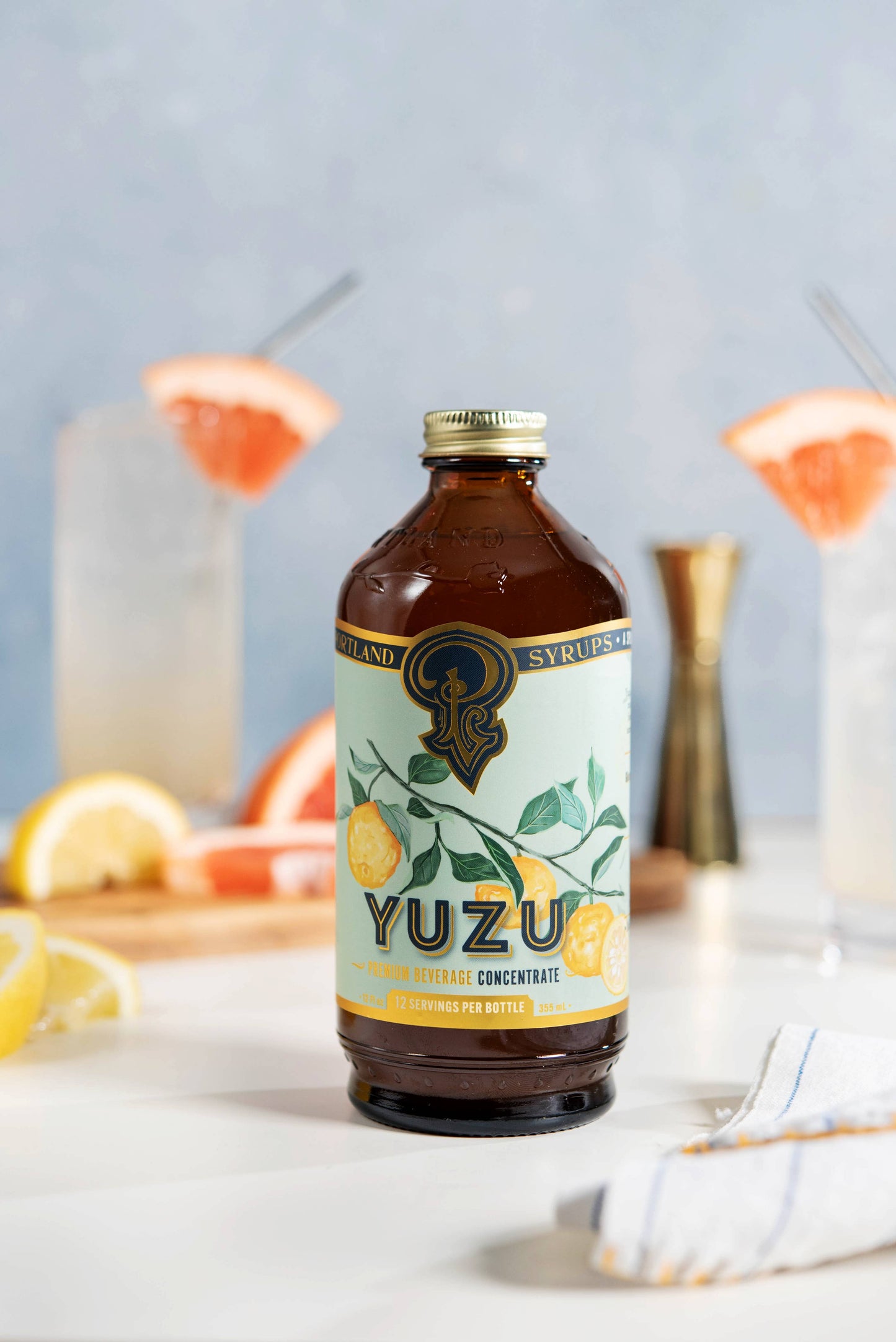 Portland Syrups - Yuzu Syrup 12oz - cocktail / mocktail mixer
