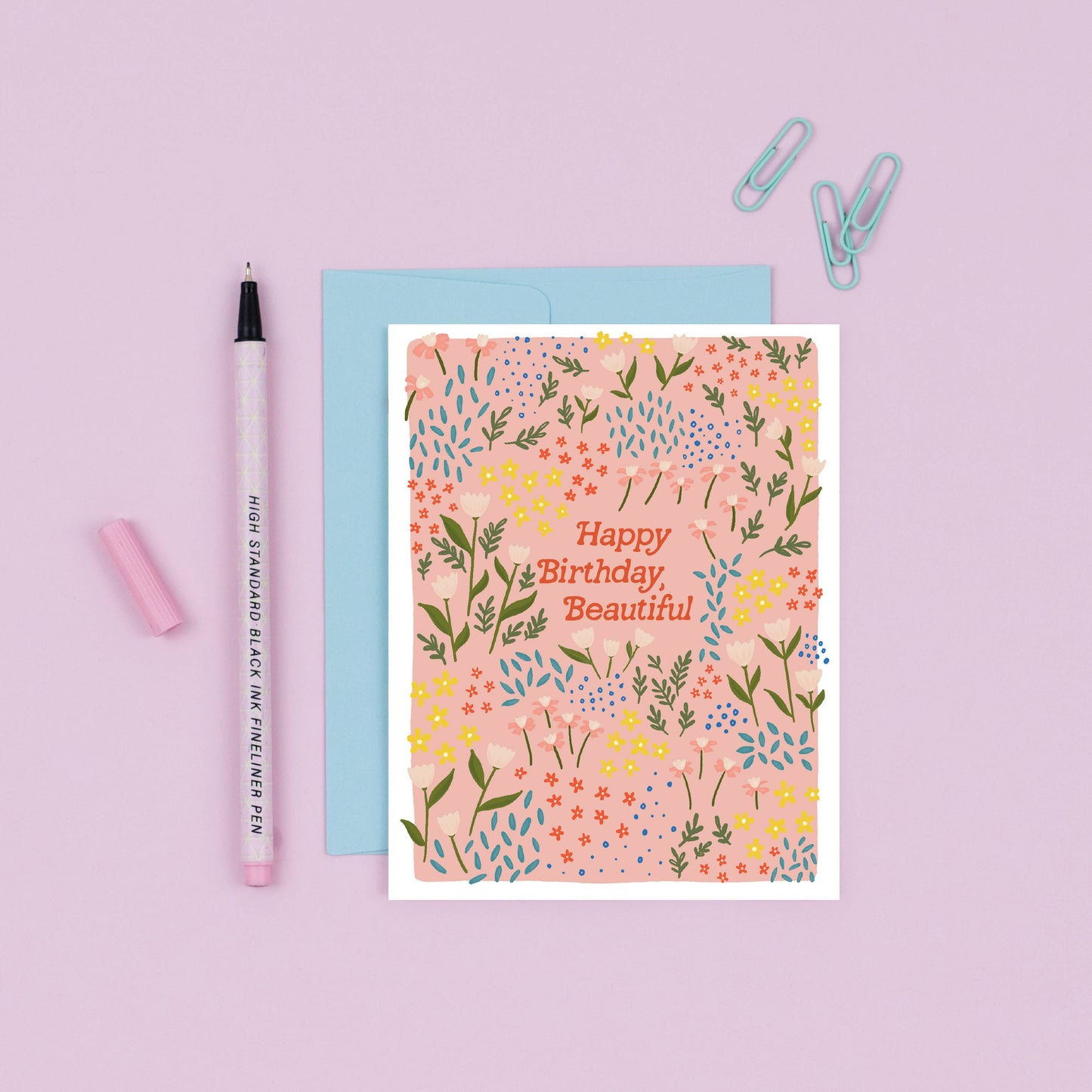 Slightly Stationery - Beautiful Meadow Birthday | Floral Birthday Card