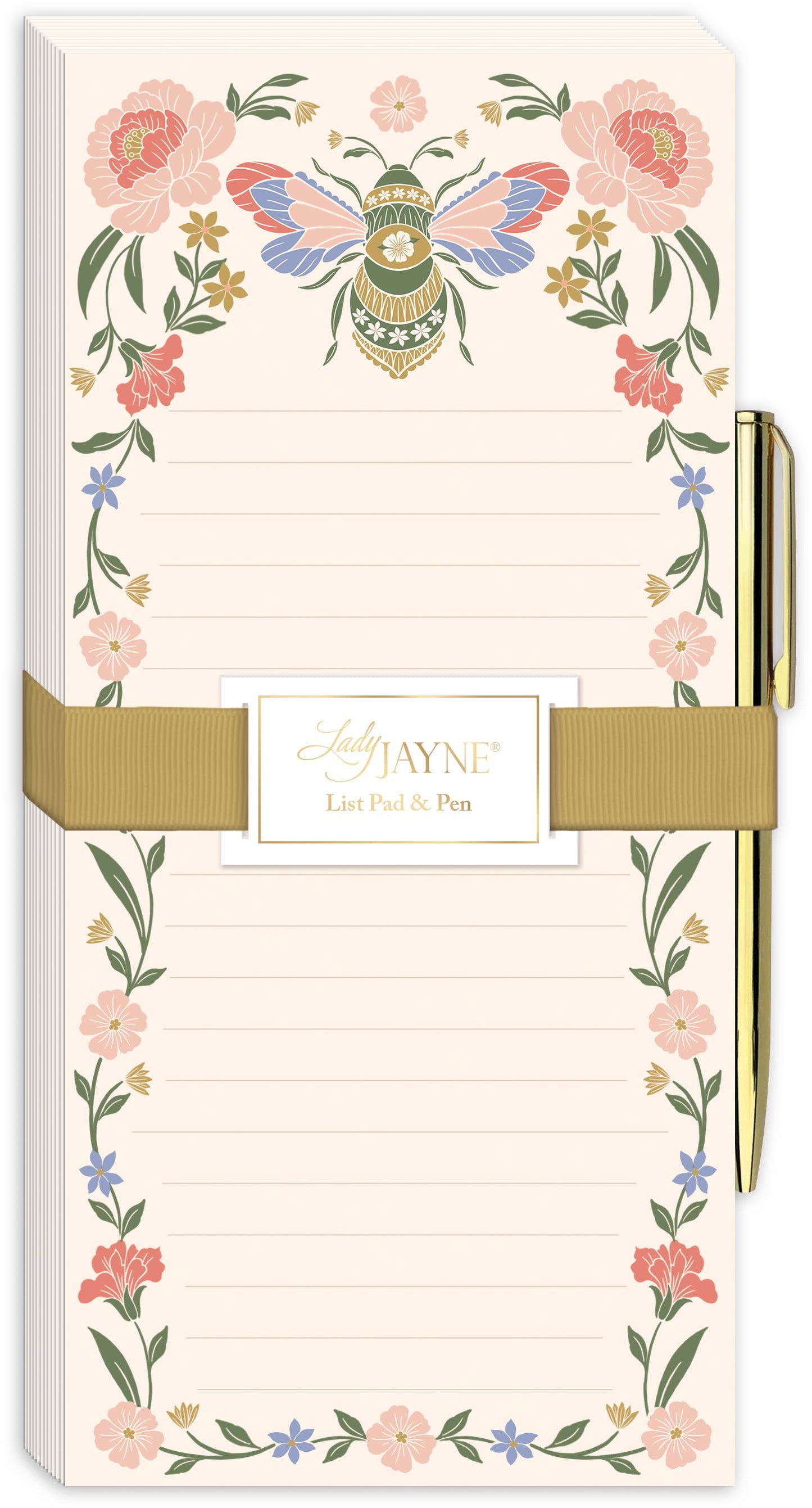 Lady Jayne - Bee Magnetic List Pad With Pen