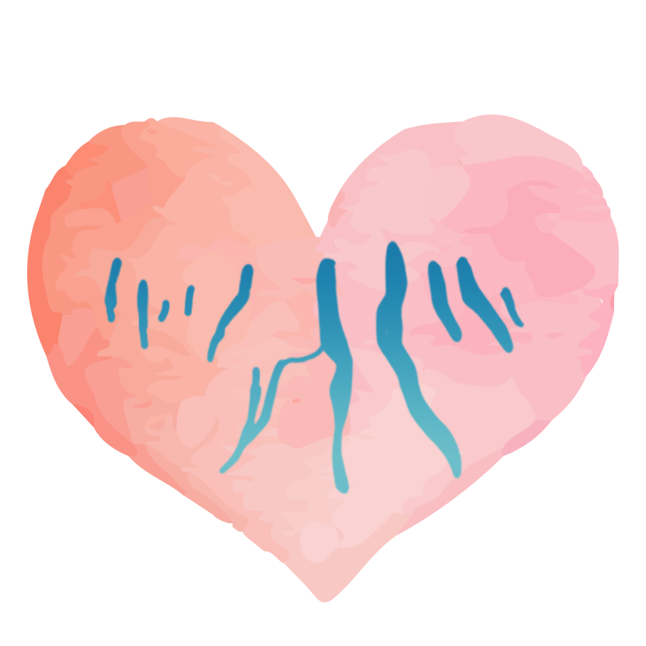 Finger Lakes Pink Heart Sticker - Lake Town Love