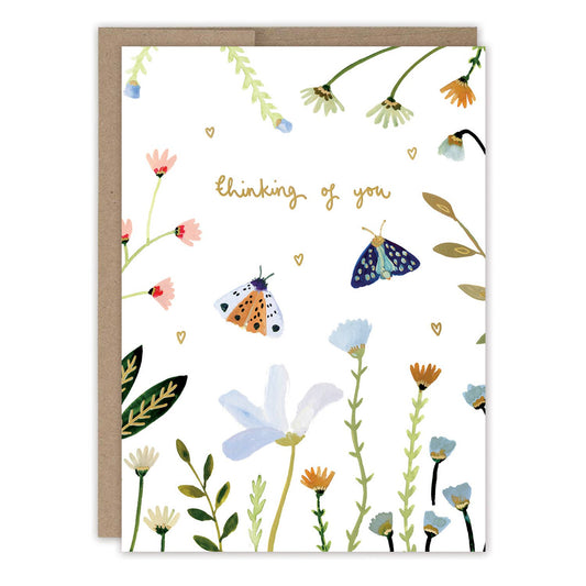 Biely & Shoaf - Moths And Flowers Thinking Of You Card