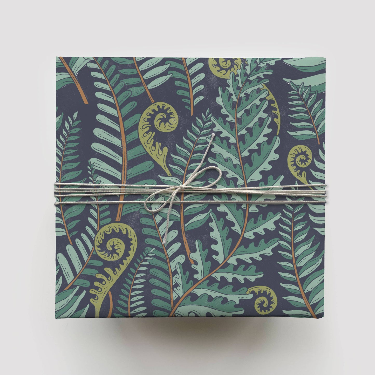 Forest Fern Gift Wrap: Roll of 3 Sheets - Root & Branch Paper Co.