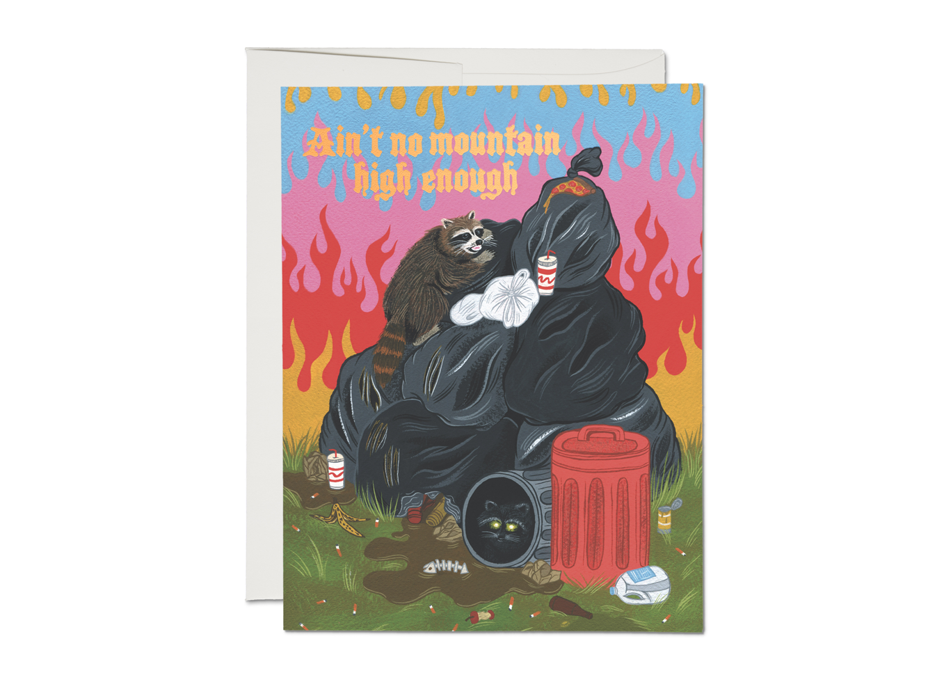 Red Cap Cards - Raccoon Fun congratulations greeting card