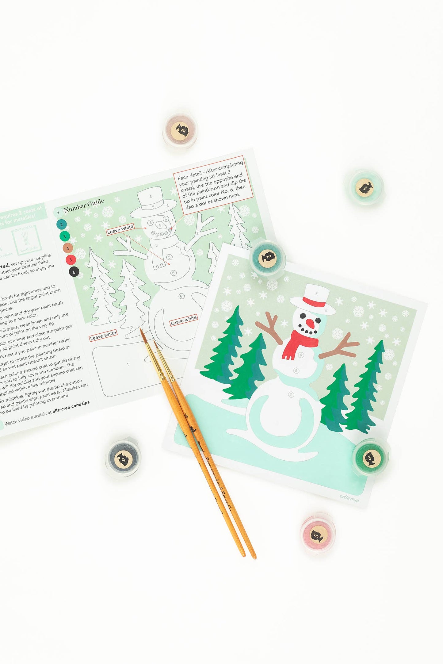 Snowman MINI Paint-by-Number Kit