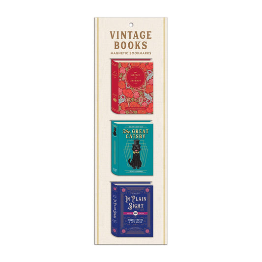 Vintage Books Shaped Magnetic Bookmarks - Chronicle Books