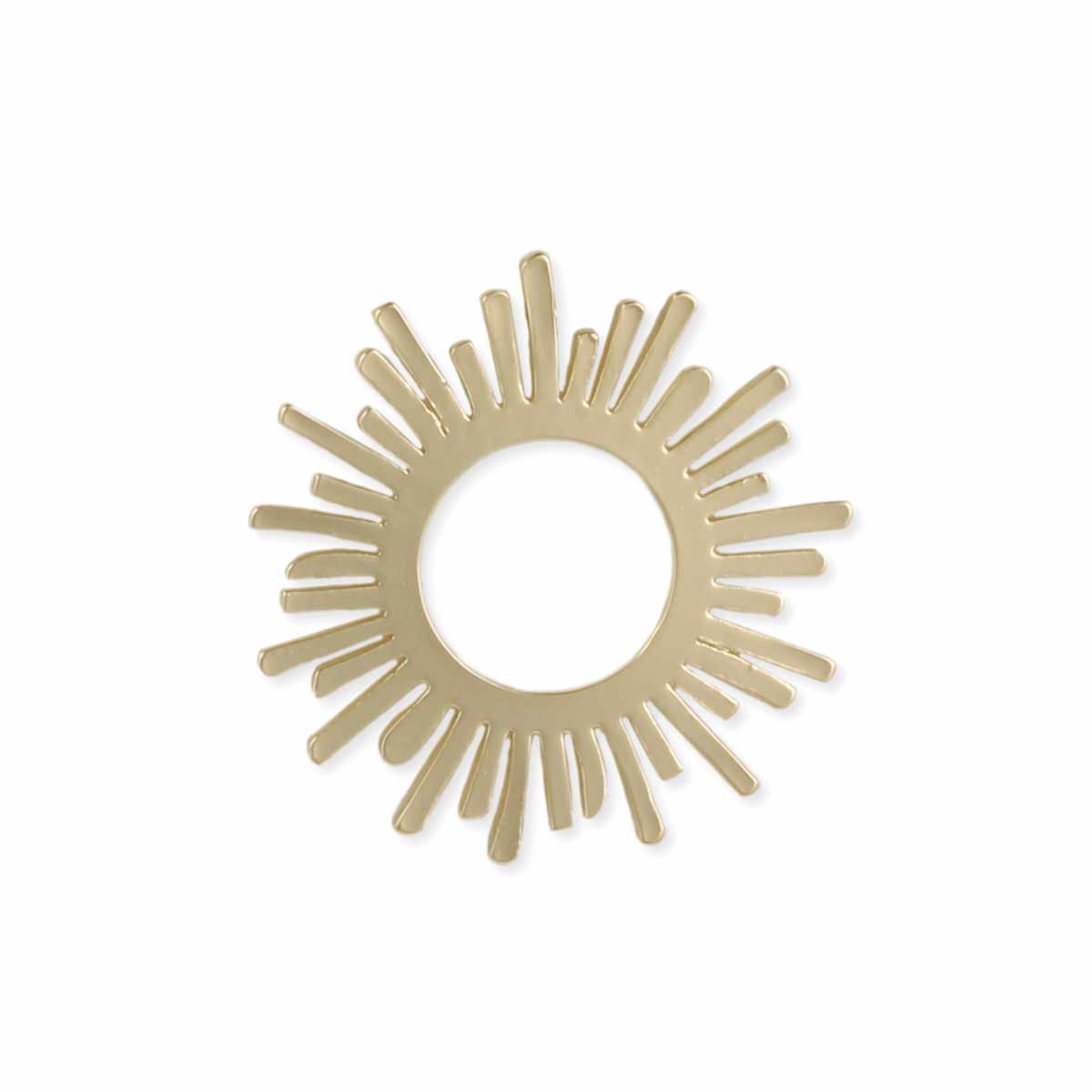 ZAD - Tribal Rays Sun Gold Post Earring