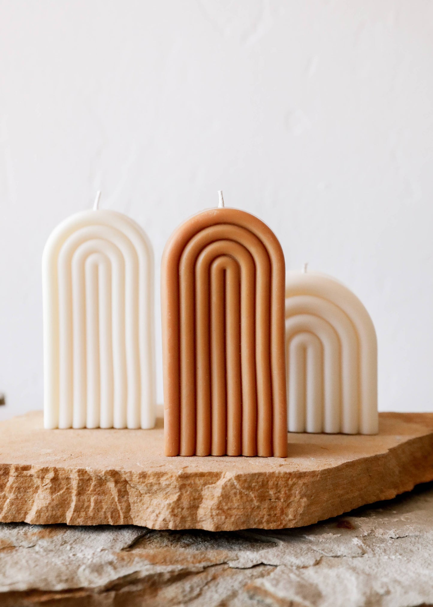 JaxKelly - Tall Arch Cream Candle