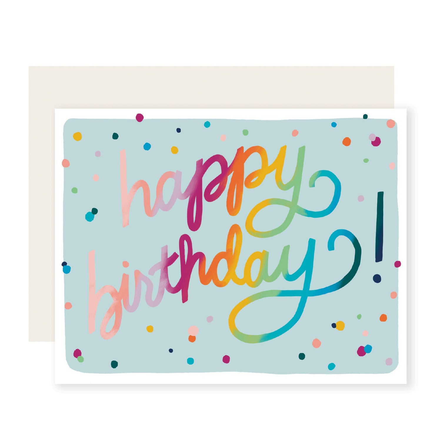 Slightly Stationery - Rainbow Confetti Happy Birthday