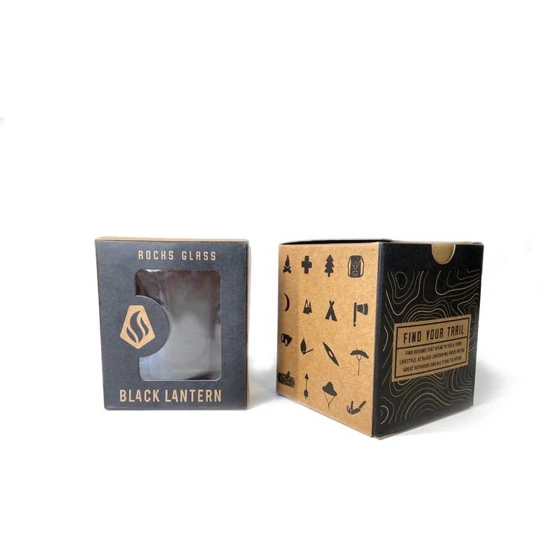 Botanical Herbs Whiskey Glasses - Black Lantern