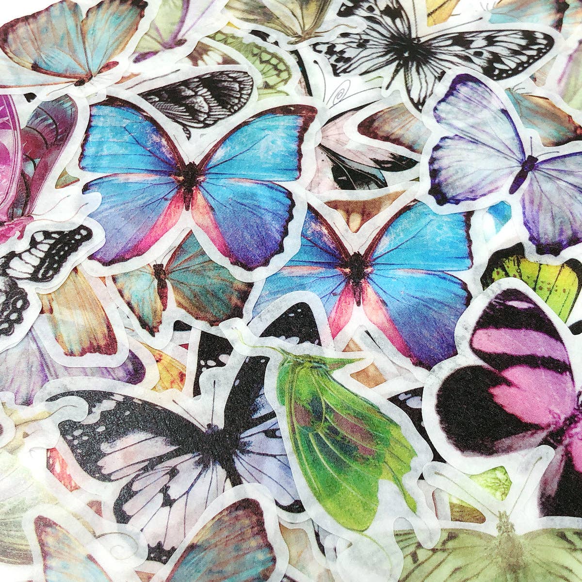 Wrapables.com - Wrapables Decorative Scrapbooking Washi Stickers, (60 pcs): Butterflies