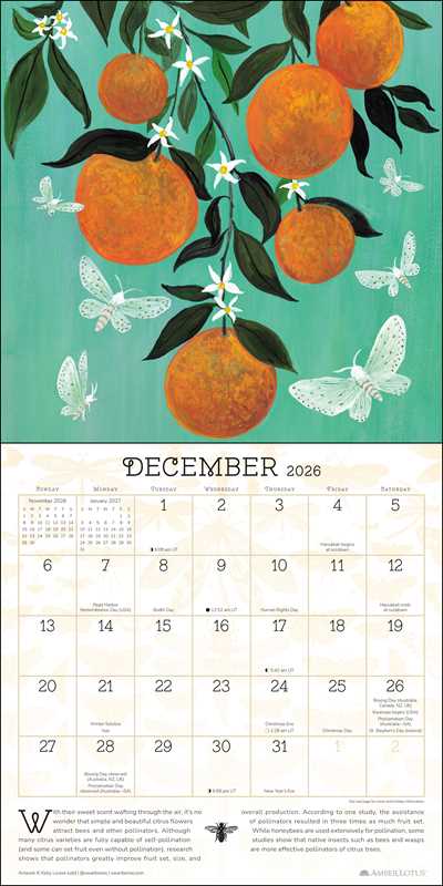 Simon & Schuster - Praise for the Pollinators 2026 Wall Calendar by Amber Lotus Publishing: Calendar; 24 pages / English