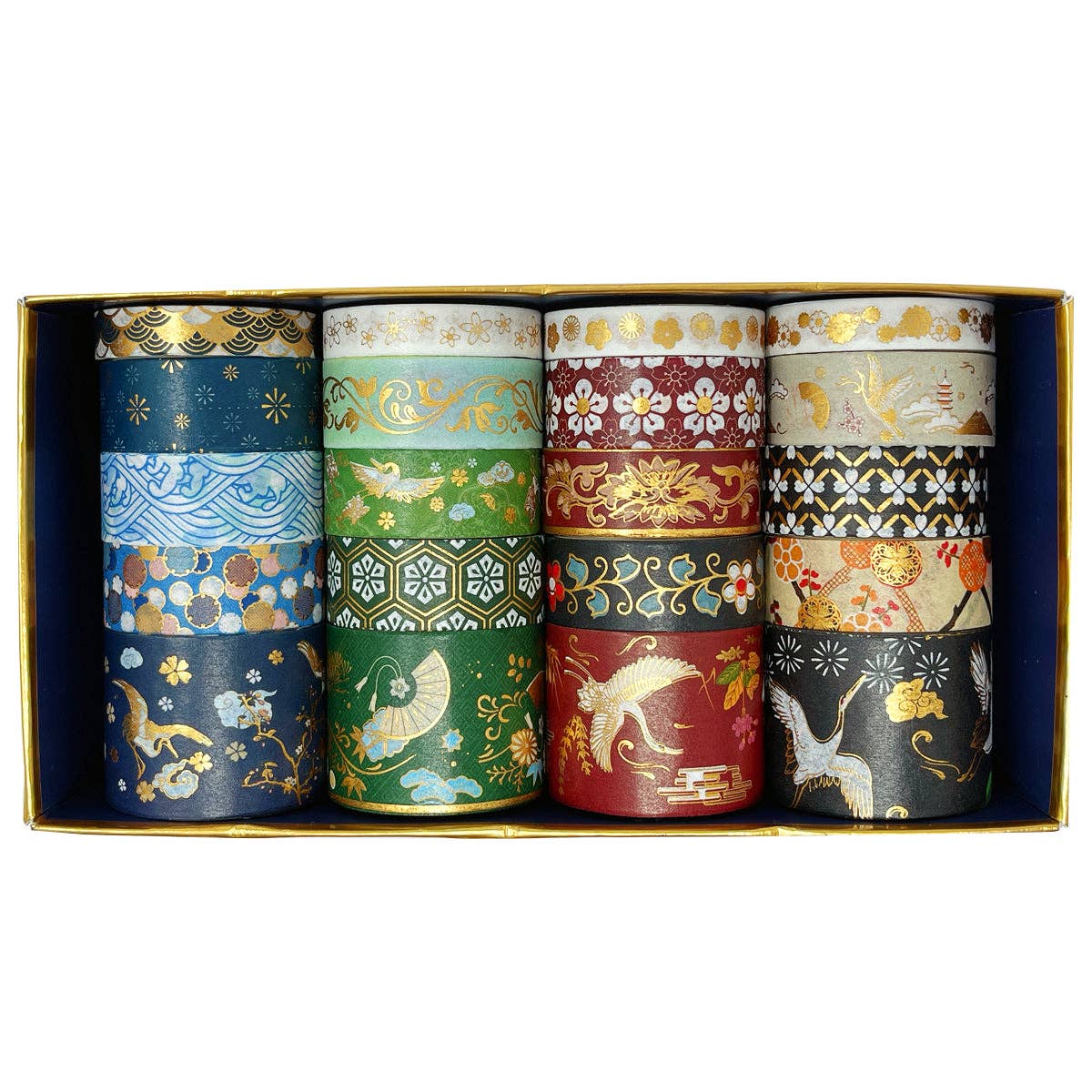 Wrapables.com - Wrapables Gold Foil Washi Tape in Gift Box Set for DIY Arts: Festive Cranes