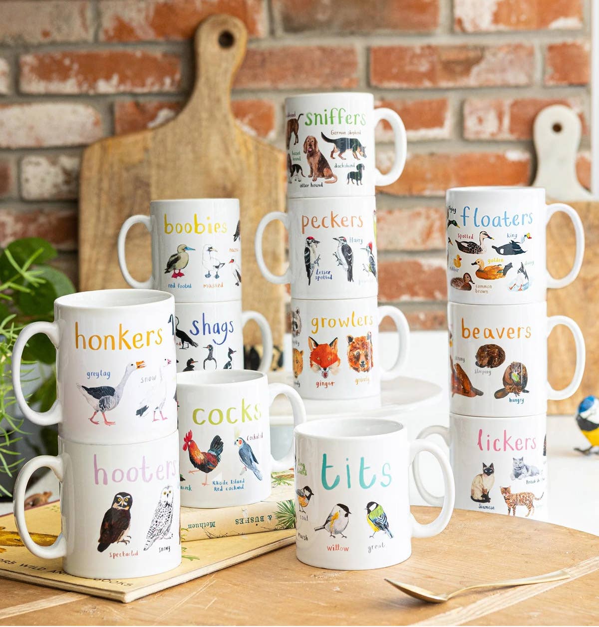 Fly Paper Products - Hooters Bird Pun- Owl Fowl Language Ceramic Coffee Tea Mug