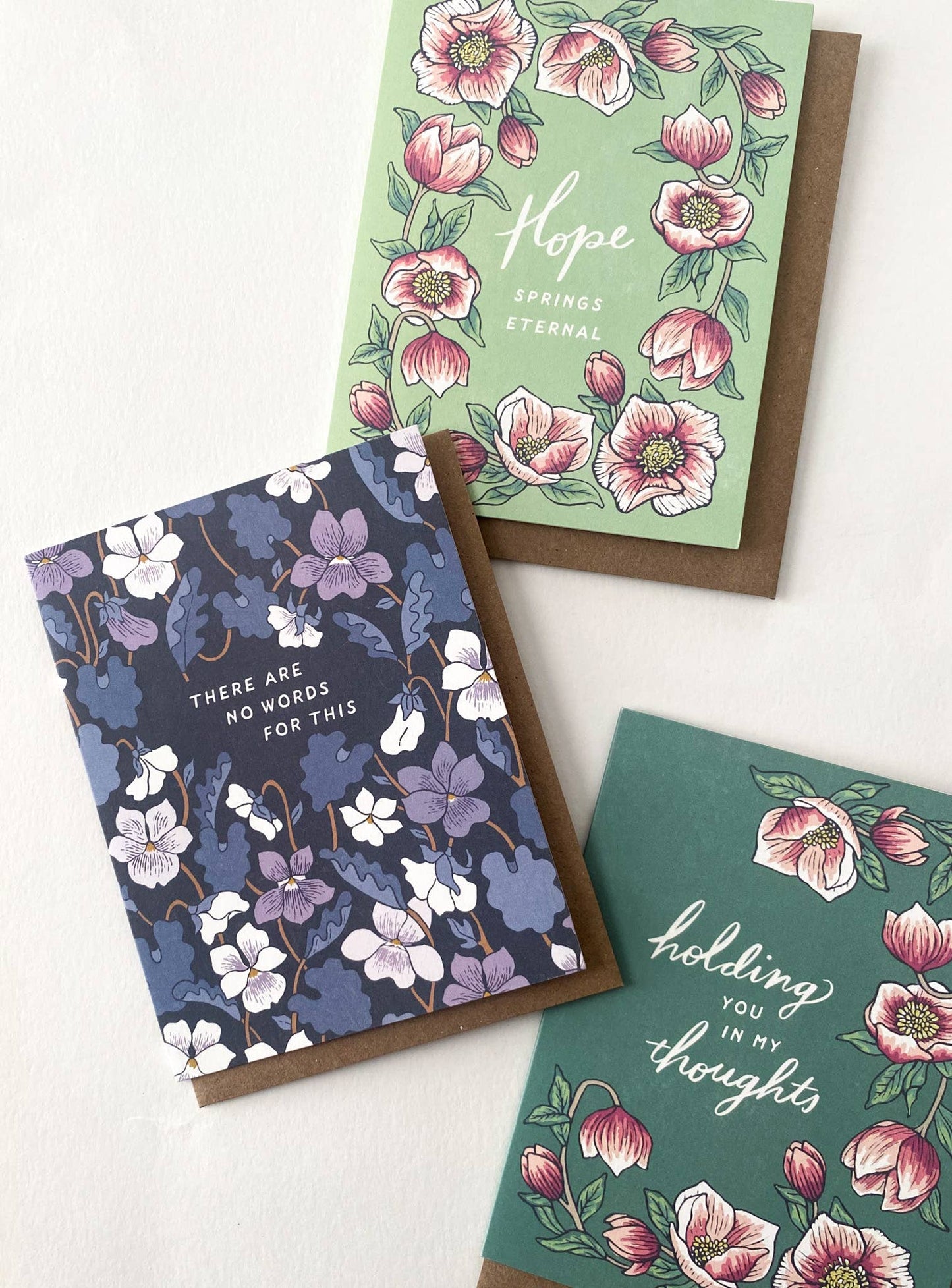 There Are No Words - Violet Sympathy Card: Zero Waste, NO packaging - Root & Branch Paper Co.