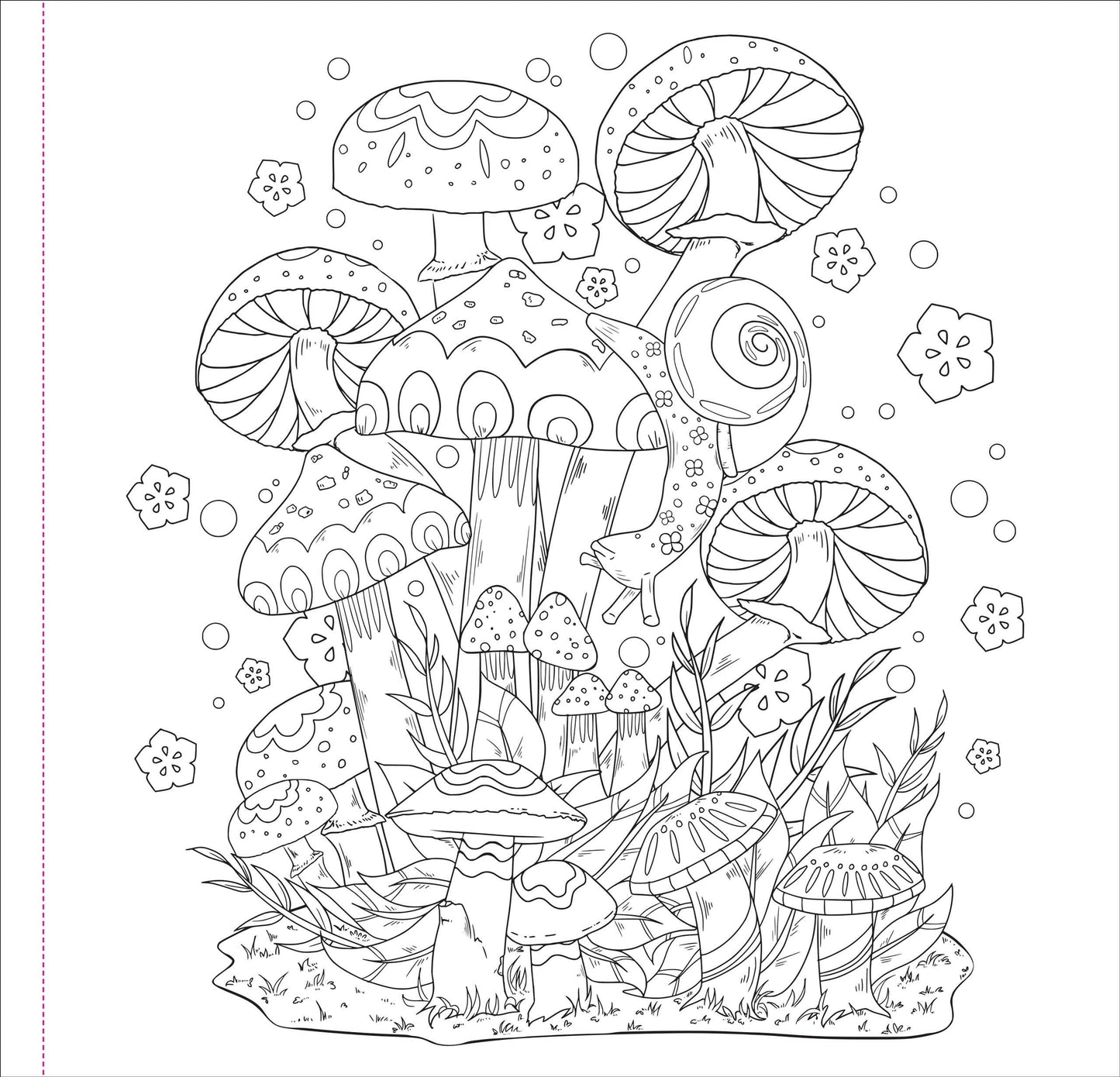 Peter Pauper Press - Mushrooms Adult Coloring Book