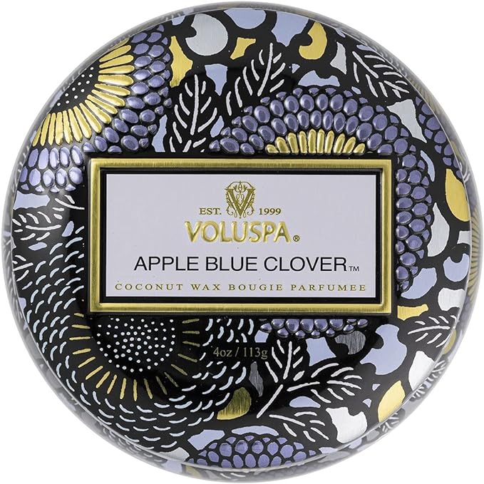 Apple Blue Clover - Mini Tin Candle