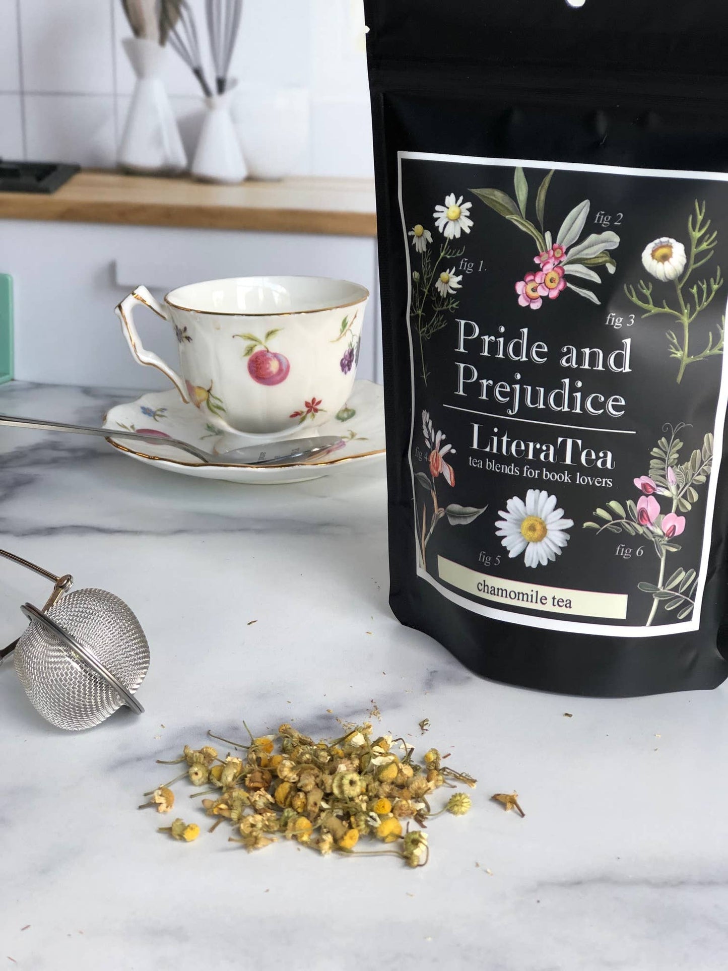 Fly Paper Products - Pride and Prejudice Chamomile Tea: 2oz Loose Leaf Pouch