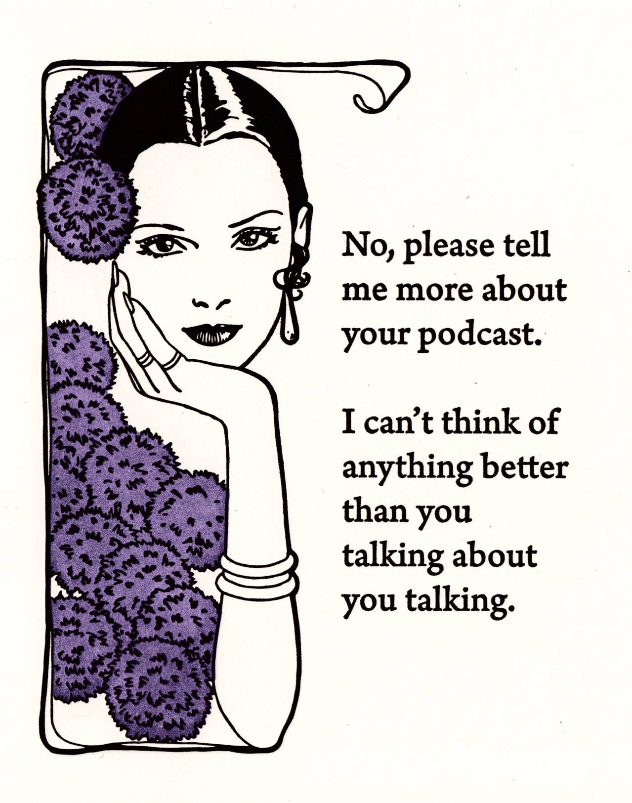 Lady Pilot Letterpress - Podcast Greeting Card