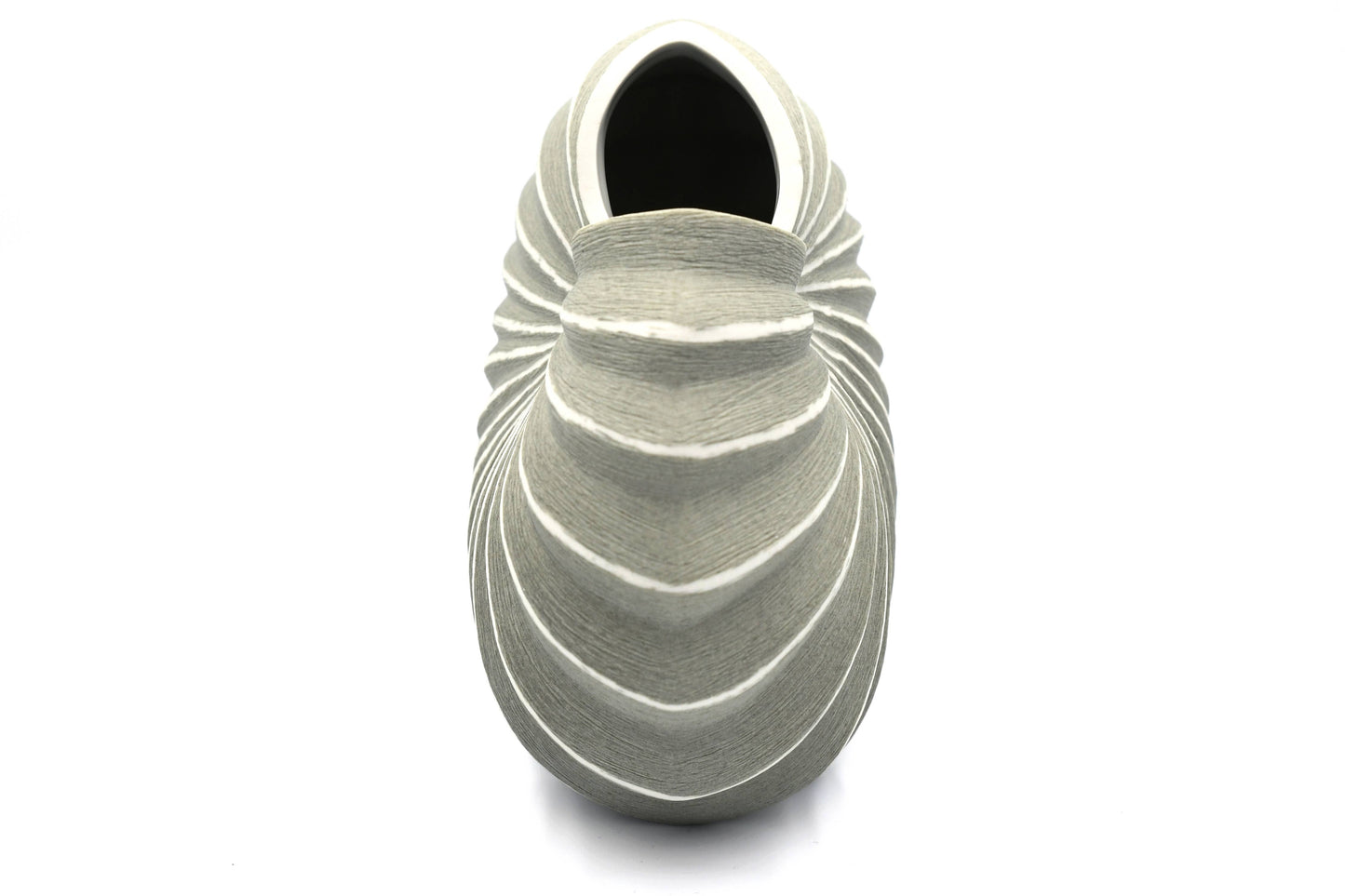Art Floral Trading LLC - 1280GREY17 PALM S - GREY17 COCKLE Porcelain Ceramic Bud Vase