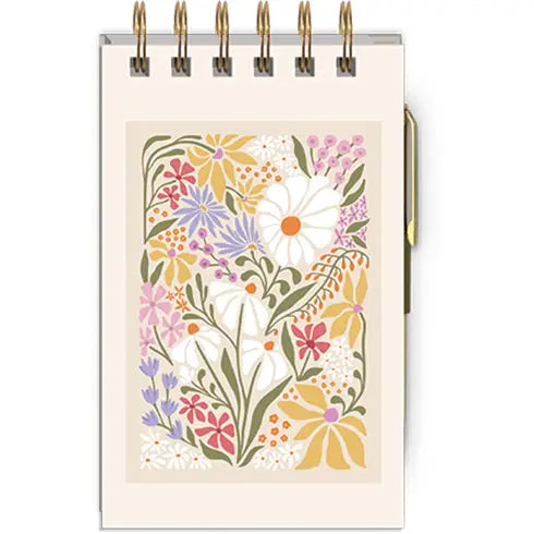 Lady Jayne - Spiral Notepad with Pen FLOWER MARKET WILDFLOWERS
