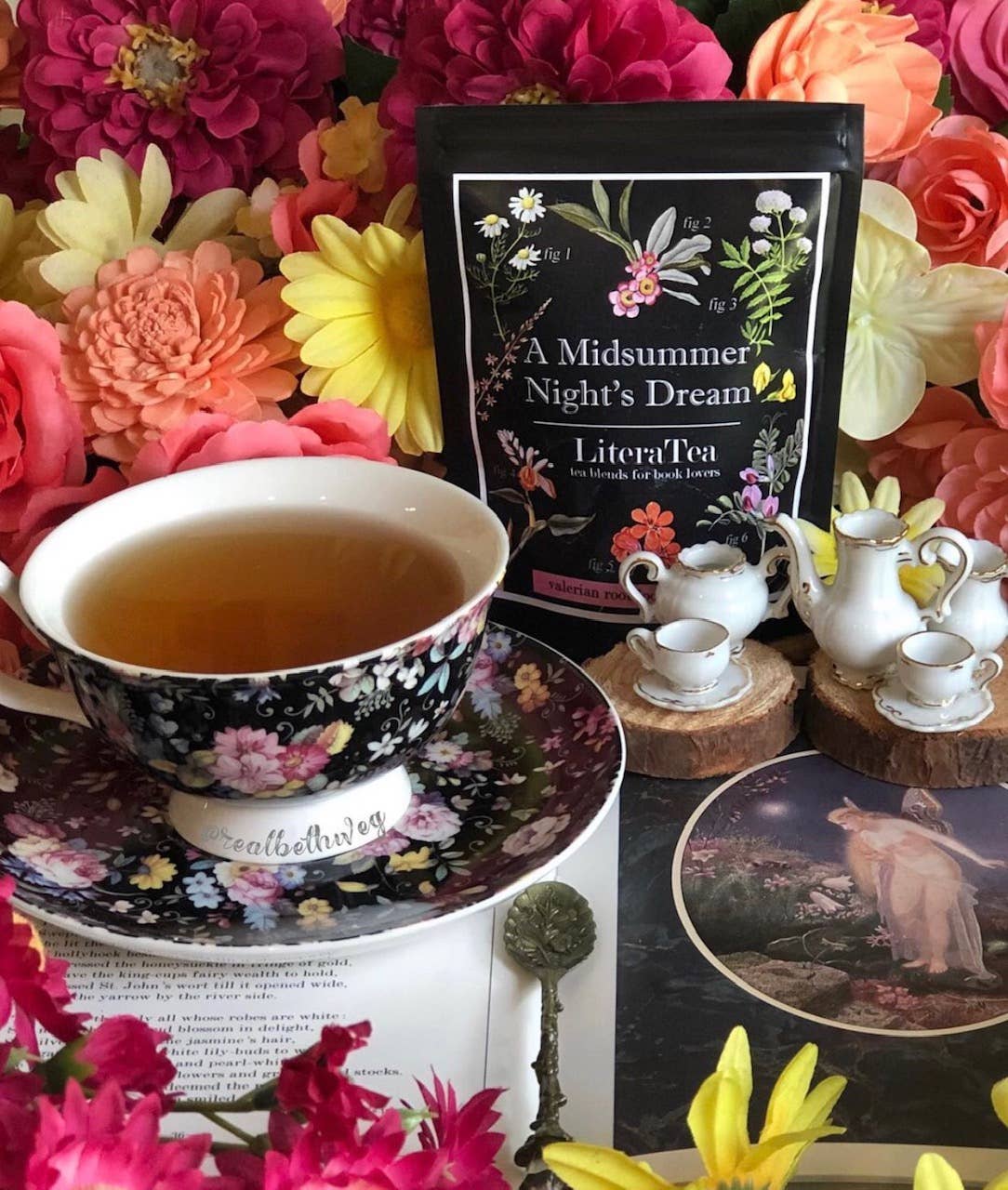 Fly Paper Products - A Midsummer Night's Dream Specialty Nighttime Tea: 12 Tea Bags in Tin Canister
