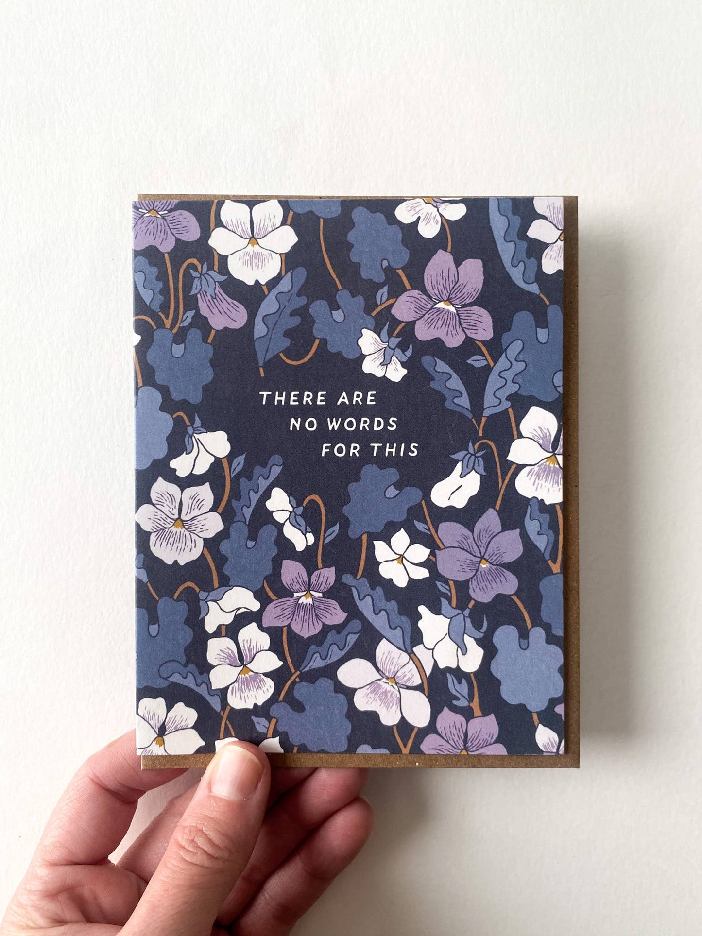 There Are No Words - Violet Sympathy Card: Zero Waste, NO packaging - Root & Branch Paper Co.
