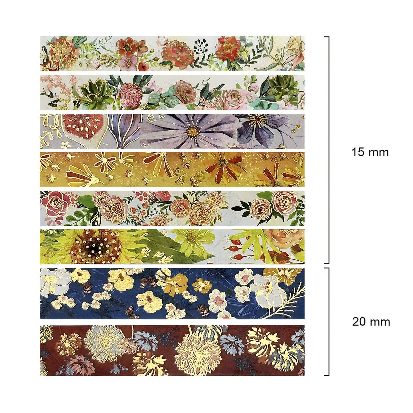 Wrapables.com - Wrapables Nature Metallic Foil Washi Tape Set