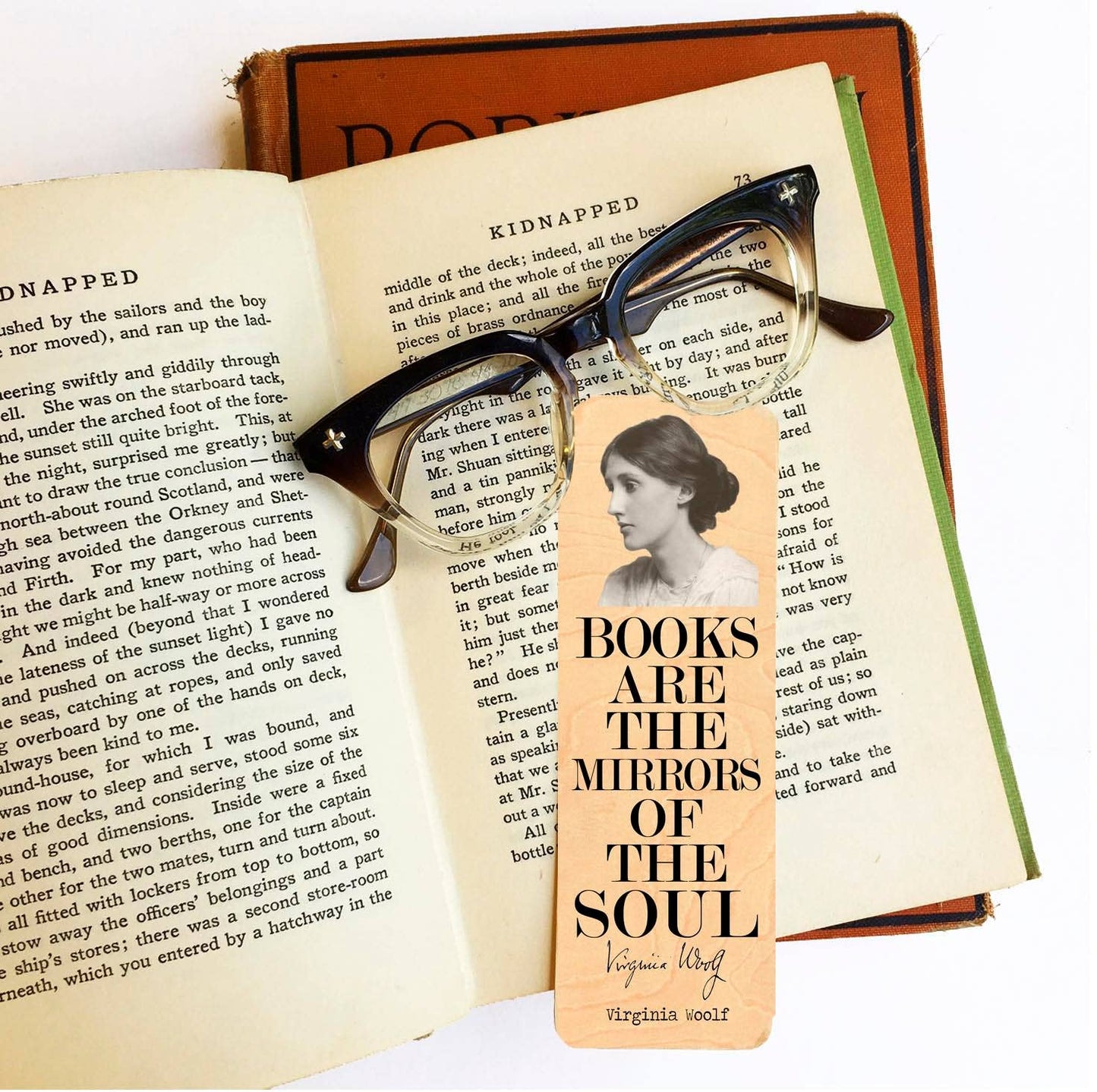 Fly Paper Products - Virginia Woolf "Books are mirrors of the soul" Bookmark