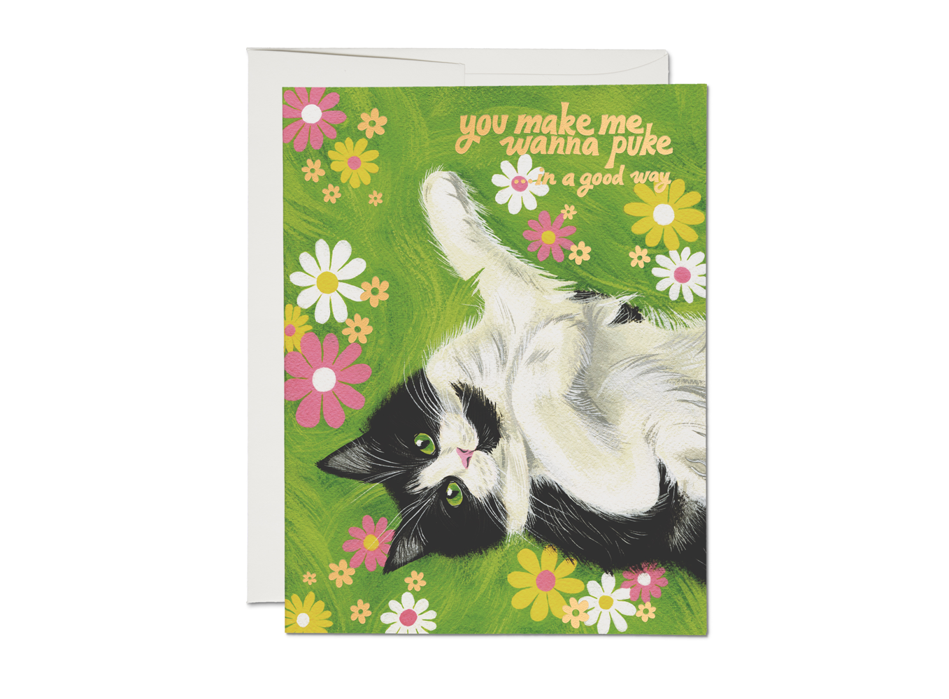 Red Cap Cards - Nice Kitty love greeting card