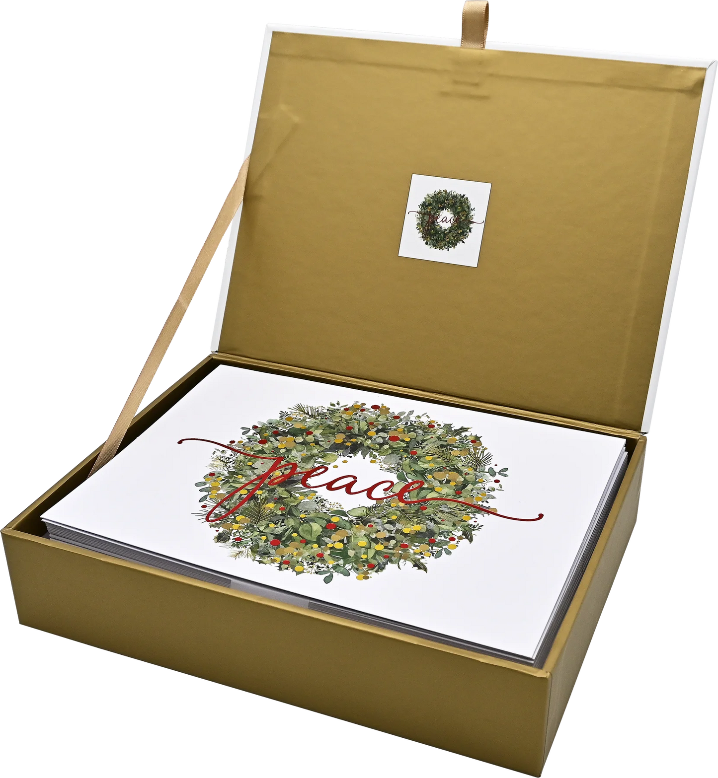 Wreath of Peace Deluxe Boxed Holiday Cards