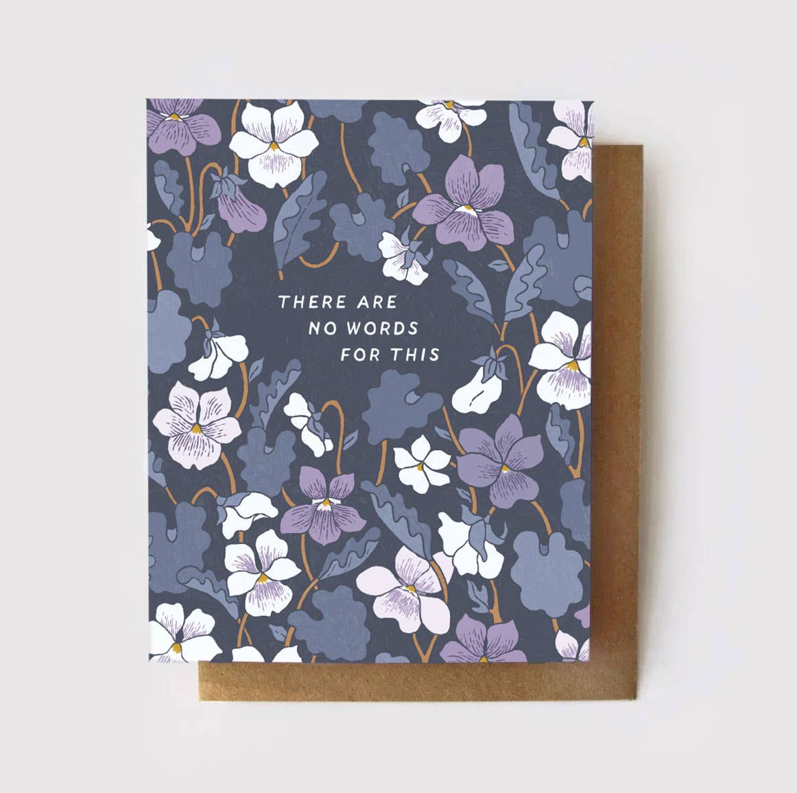 There Are No Words - Violet Sympathy Card: Zero Waste, NO packaging - Root & Branch Paper Co.