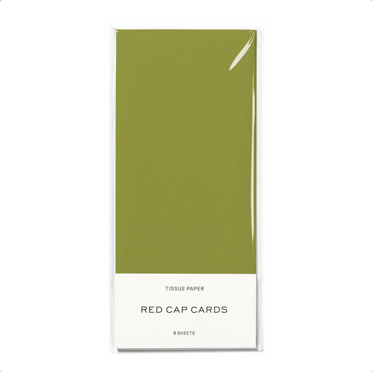 Red Cap Cards - Chartreuse tissue paper: 8 Sheets