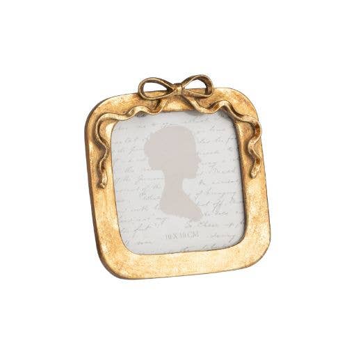 Silver Tree Home & Holiday - Painted resin antique gold frame w/ gold bow