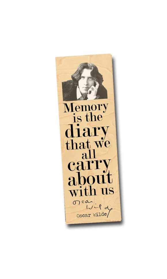 Fly Paper Products - Oscar Wilde "Memory is the diary that we carry" Bookmark
