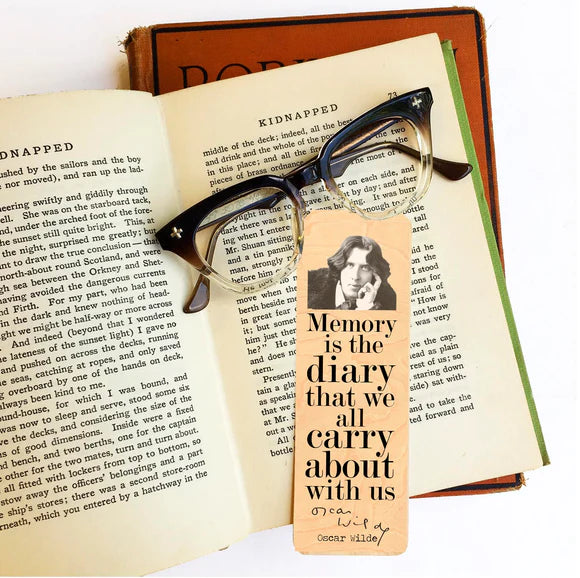 Fly Paper Products - Oscar Wilde "Memory is the diary that we carry" Bookmark