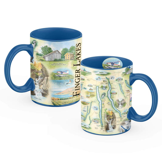Xplorer Maps Finger Lakes Map Ceramic Mug