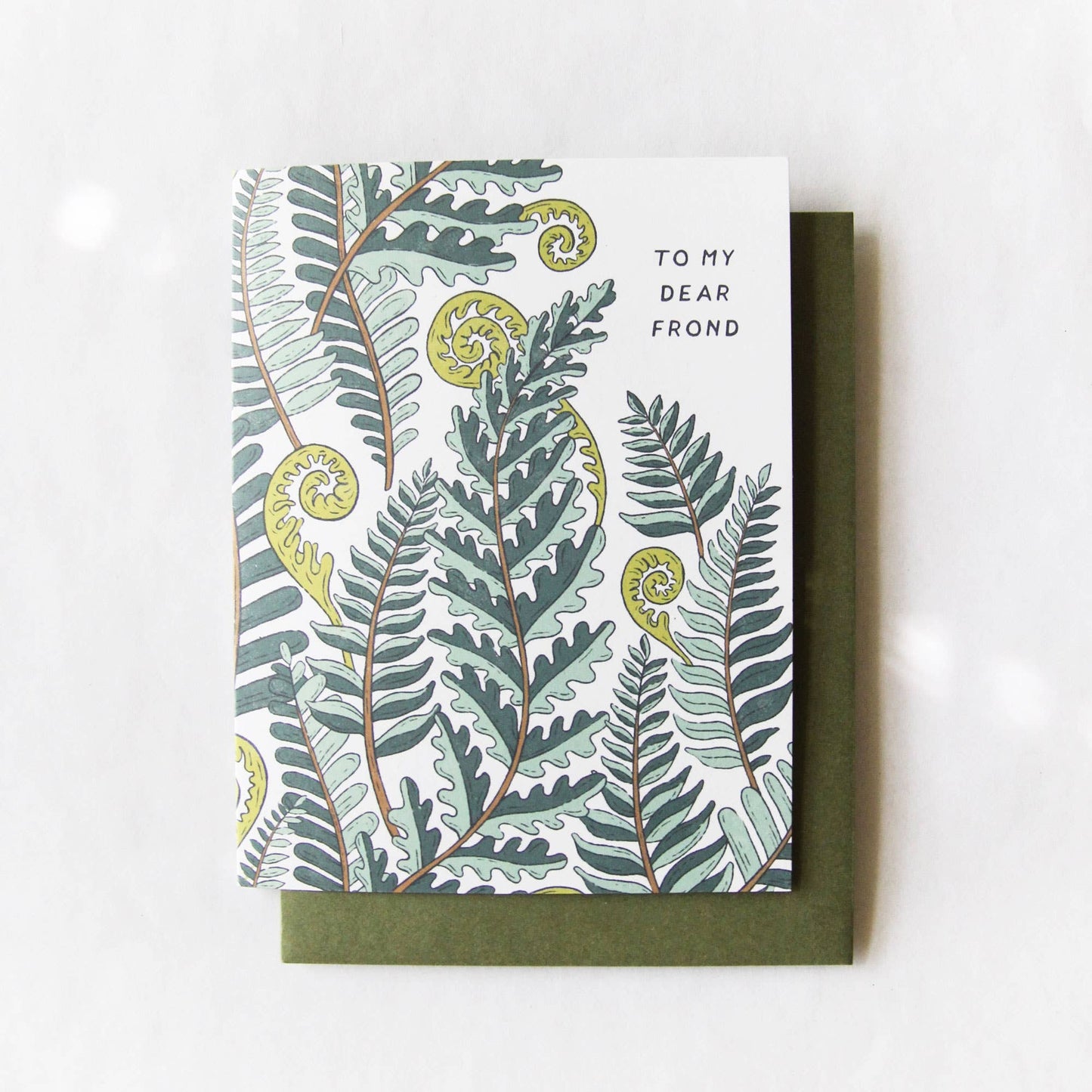 To My Dear Frond - Ferns + Plants Friendship Card: Zero Waste, NO Packaging - Root & Branch Paper Co.