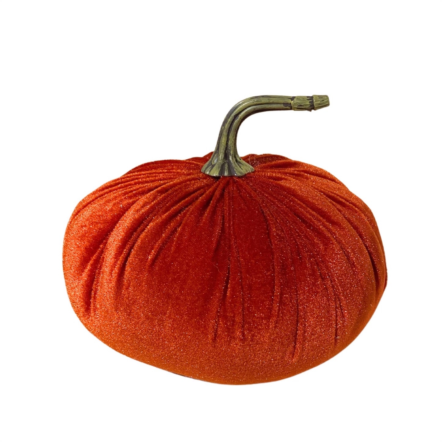 Fabulous Fall Velvet Pumpkin (Rust) - David Christopher's Collection - 12''X12''X9''