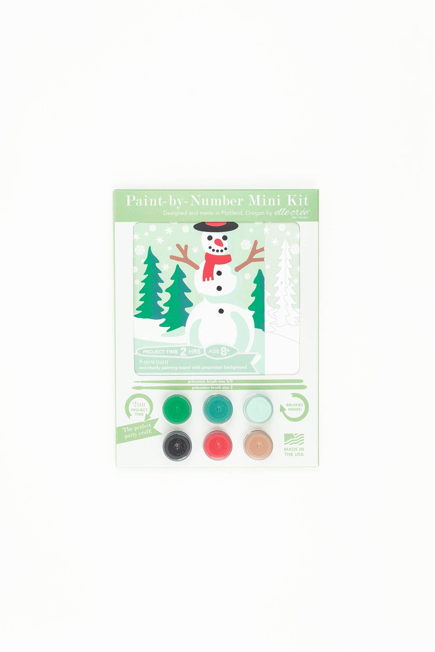 Snowman MINI Paint-by-Number Kit