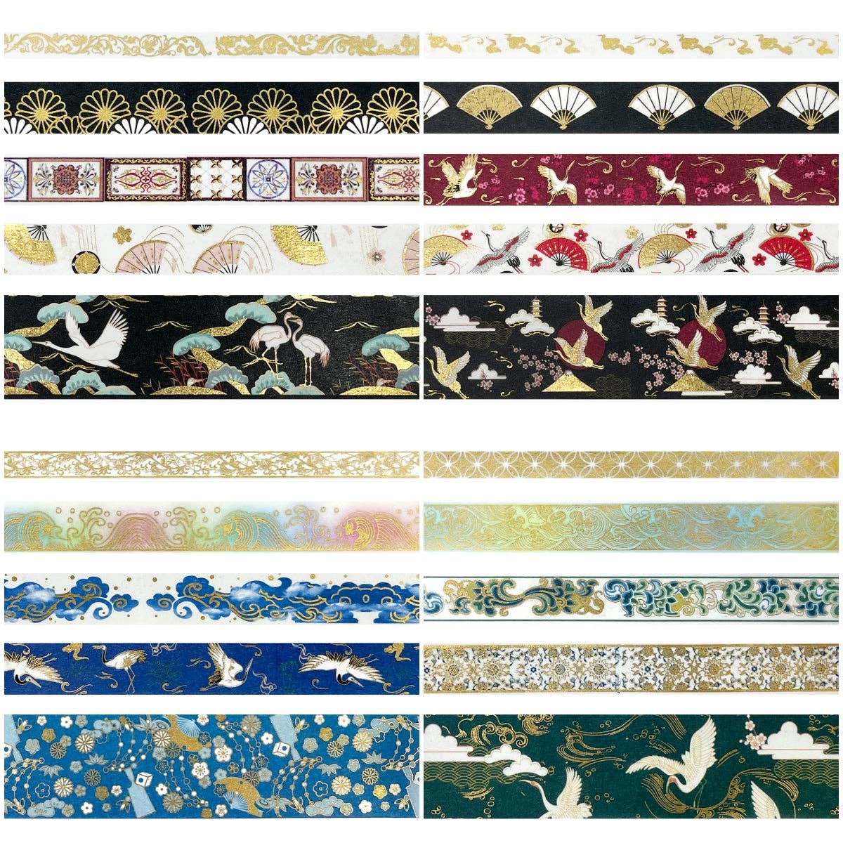 Wrapables.com - Wrapables Gold Foil Washi Tape in Gift Box Set for DIY Arts: Festive Cranes